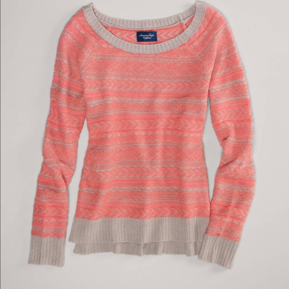 New with tags! A&E fair isle Pink Sweater sz. XL